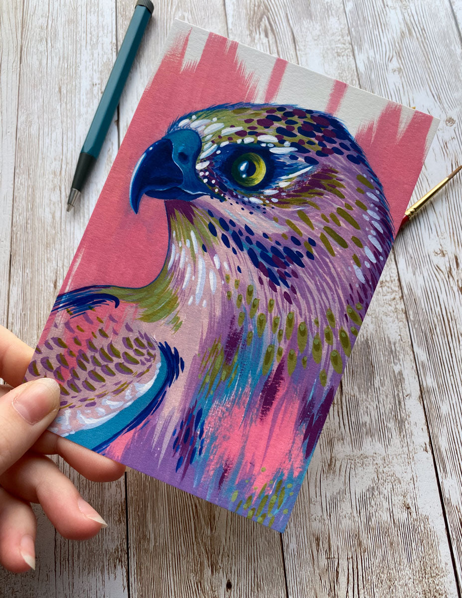 Pink Hawk Art Print