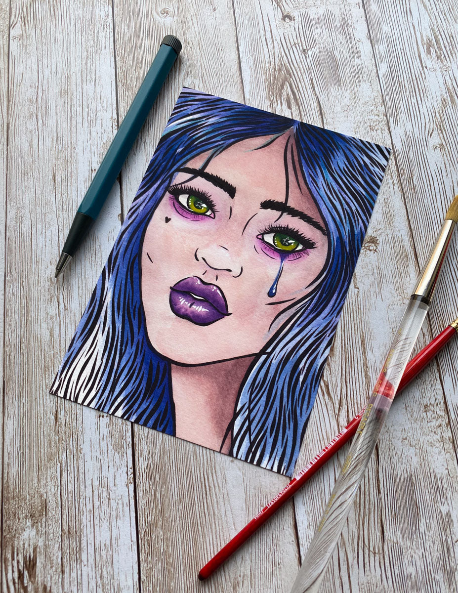 Starry Eyed Girl Art Print