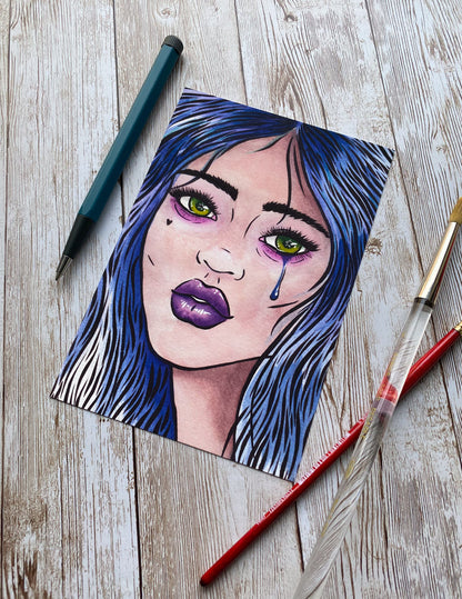 Starry Eyed Girl Art Print
