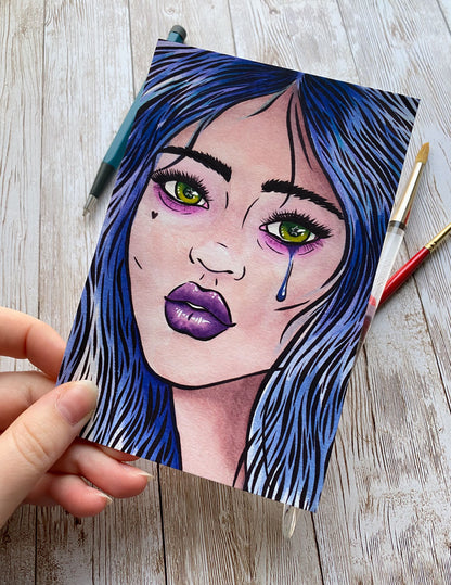 Starry Eyed Girl Art Print