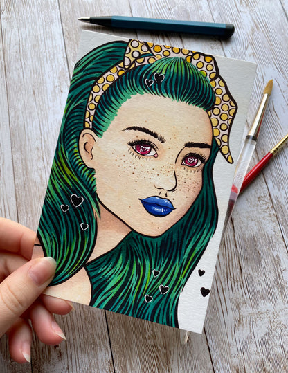 Heart Eyed Girl Art Print